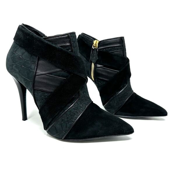 Narcisco Rodriguez Suede Animal Print Ankle Boots Booties - Picture 3 of 14